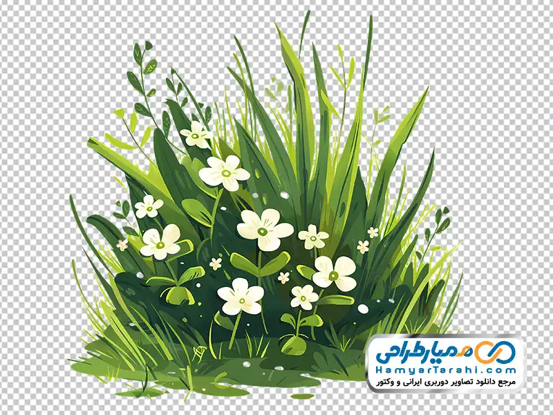 عکس حاشیه گل های چمنی با فرمت png دانلود عکس png حاشیه گل های چمنی