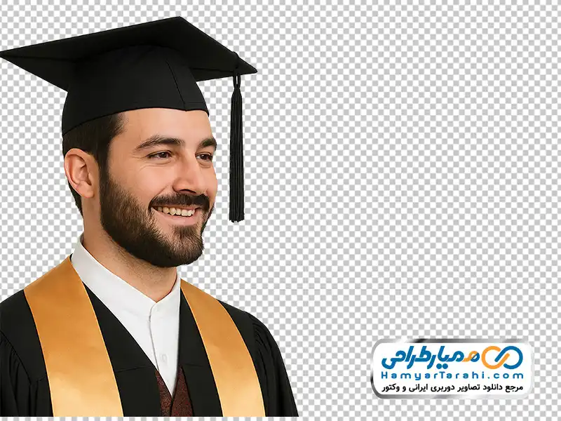 عکس png پسر جوان با لباس فارغ التحصیلی تصویر پسر جوان با لباس فارغ التحصیلی با فرمت png