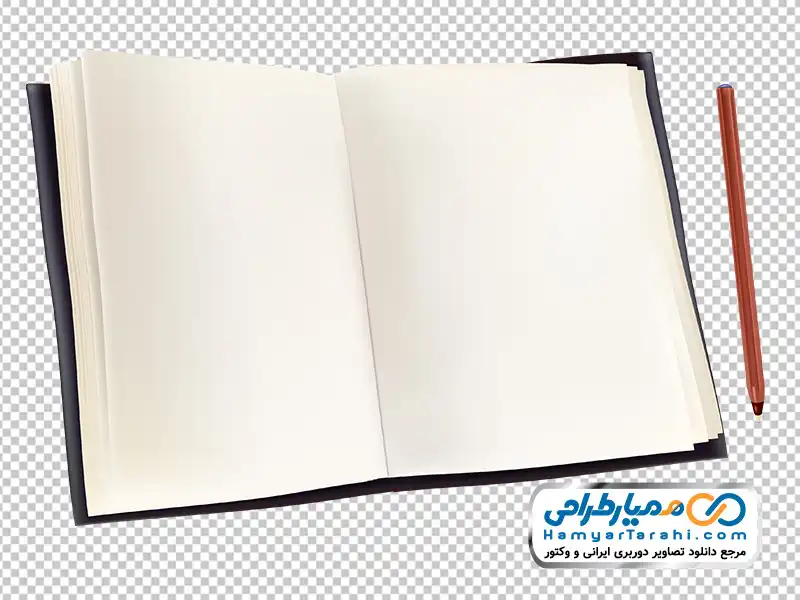 عکس وکتوری دفترچه یادداشت بدون خط و خودکار تصویر وکتوری دفترچه یادداشت بدون خط و خودکار با فرمت png