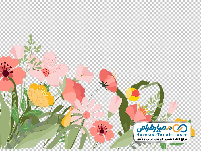 عکس وکتوری پس زمینه با گل های بهاری برای طراحی دانلود تصویر وکتوری پس زمینه با گل های بهاری