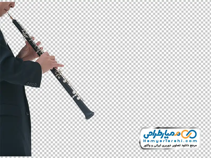 تصویر با کیفیت مرد در حال نواختن کلارینت تصویر مرد در حال نواختن کلارینت با فرمت png