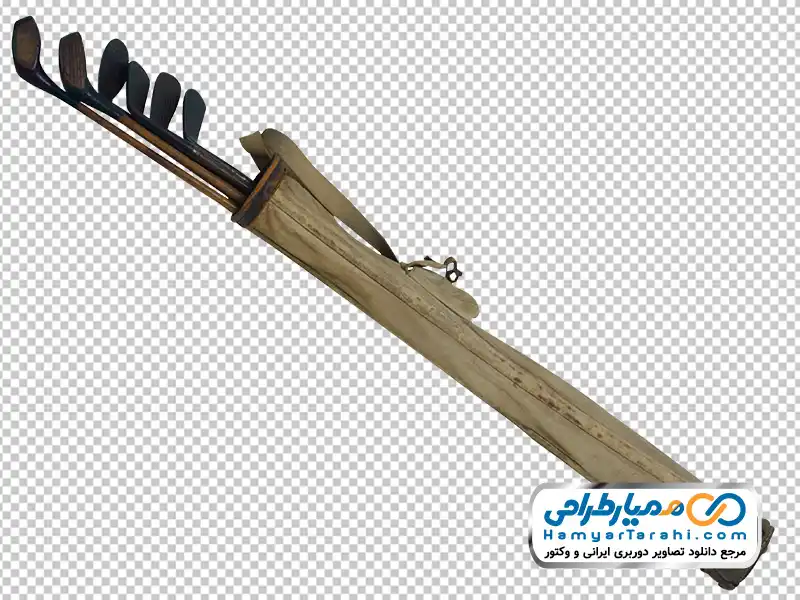 عکس با کیفیت ست چوب گلف قدیمی تصویر png ست چوب گلف قدیمی