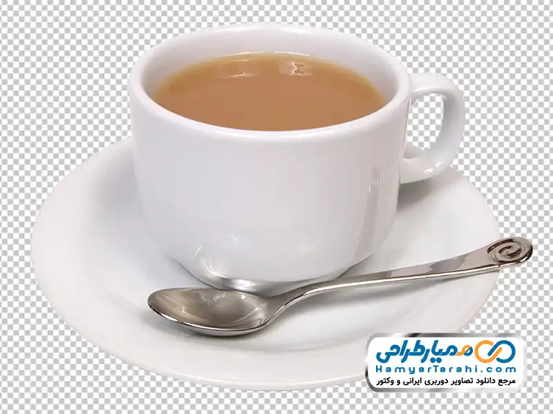 تصویر png چای شیر داخل فنجان تصویر با کیفیت چای شیر داخل فنجان با فرمت png