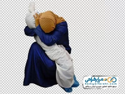 تصویر png زن با جنازه فرزند در آغئش