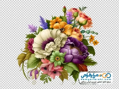 تصویر گل های آبرنگی