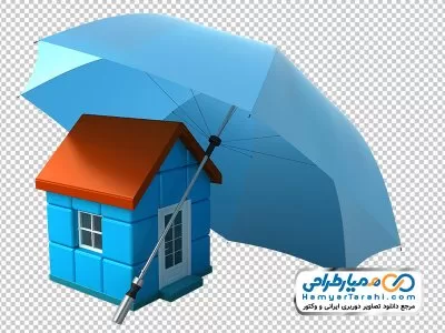 تصویر دوربری خانه زیر چتر