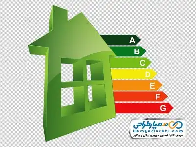 تصویر png برچسب مصرف انرژی و وکتور خانه