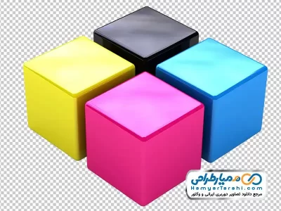 تصویر با کیفیت مکعب های رنگی با فرمت png