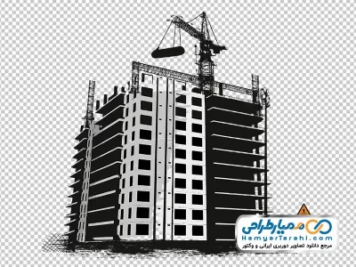 تصویر سیاه و سفید ساختمان سازی