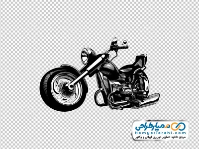 عکس سیاه و سفید موتور harley davidson