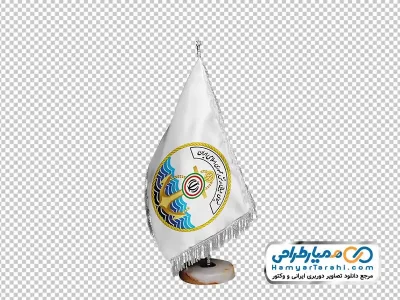 دانلود تصویر پرچم رومیزی با لوگو نیروی دریایی ارتش ایران