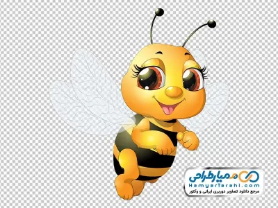 دانلود تصویر کارتونی زنبور عسل