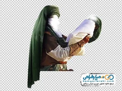 دانلود عکس با کیفیت امام حسین و علی اصغر در تعذیه