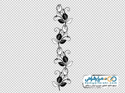 دانلود تصویر وکتوری گل های سیاه و سفید