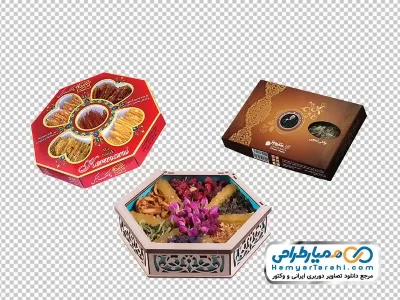 عکس png جعبه های پولکی و نبات