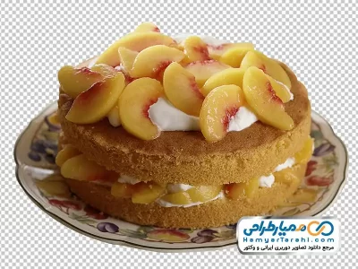 عکس کیک میوه ای خانگی با فرمت png