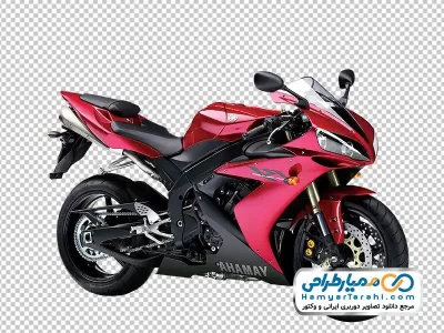 عکس png موتور سیکلت قرمز Yamaha مدل R1