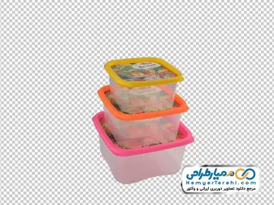 دانلود عکس دوربری ظروف لاکی نگهداری مواد غذایی در دار