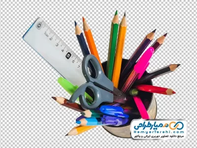 تصویر دوربری لوازم التحریر در جامدادی