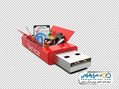 دانلود تصویر وکتوری فلش مموری با آیکون های کامپیوتر