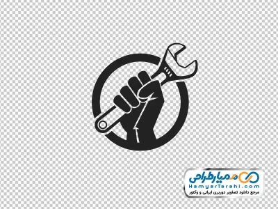 نقاشی آیکون آچار در دست