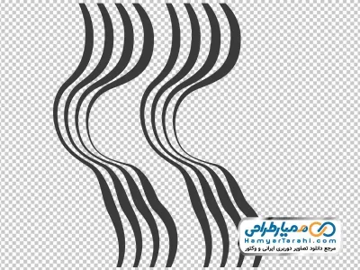 تصویر با کیفیت خطوط موج دار سیاه و سفید