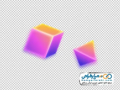 دانلود تصویر مکعب و هرم سه بعدی