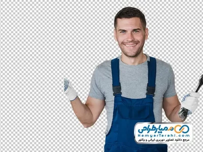 تصویر دوربری تکنسین مکانیکی با آچار در دست