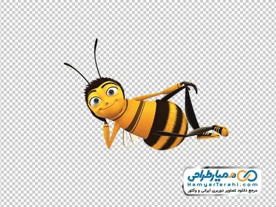 تصویر کارتونی زنبور عسل با فرمت png