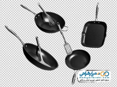 دانلود تصویر با کیفیت سرویس ماهیتابه با کفگیر