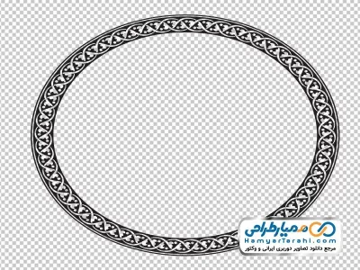 دوربری وکتور قاب گلدار گوشه گرد مشکی