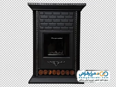 تصویر با کیفیت بخاری کوچک طرح شومینه