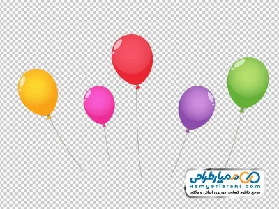 تصویر وکتوری بادکنک های رنگی