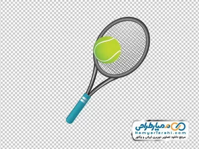 دانلود تصویر وکتوری راکت و توپ تنیس