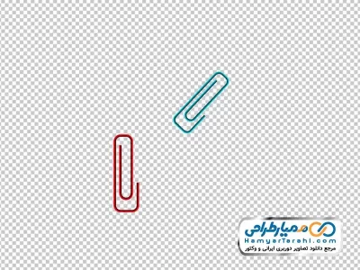 دانلود تصویر وکتوری گیره کاغذ رنگی