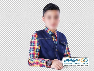 تصویر با کیفیت دانش آموز پسر با فرم مدرسه