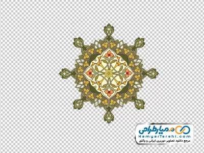 دوربری وکتوری تذهیب شمسه