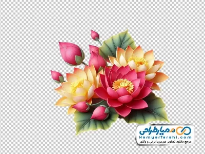 عکس وکتوری گل به همراه غنچه با فرمت png