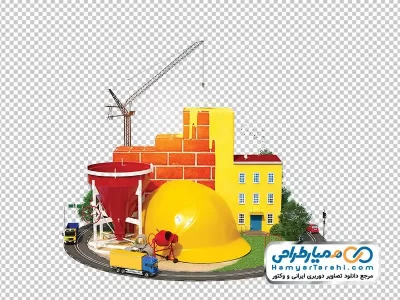 دانلود تصویر وکتوری ماکت ساختمان در حال ساخت