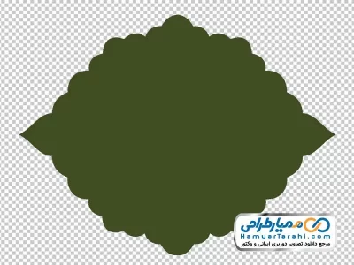 دوربری طرح وکتوری شیپ سبز رنگ برای متن و عنوان