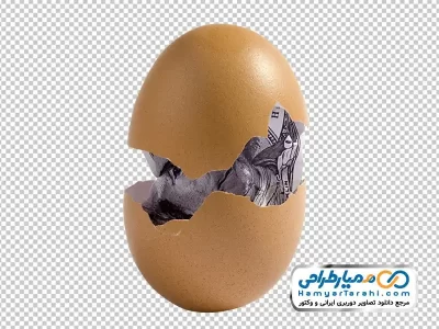 دانلود عکس با کیفیت تخم مرغ شکسته و دلار