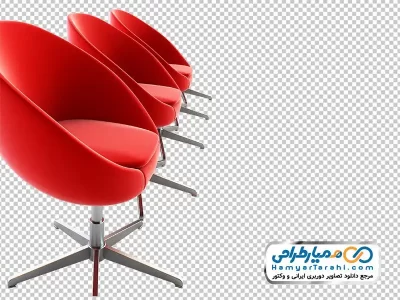 تصویر با کیفیت صندلی های گردان قرمز