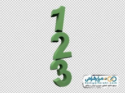 عکس با کیفیت اعداد روی هم چیده شده سه بعدی