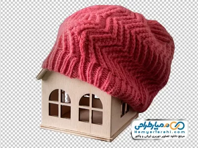 تصویر png خانه چوبی با کلاه