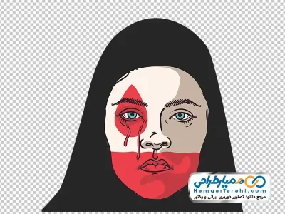 دانلود عکس وکتوری چهره زن با چشم کبود
