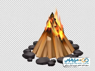 تصویر وکتوری هیزم روشن