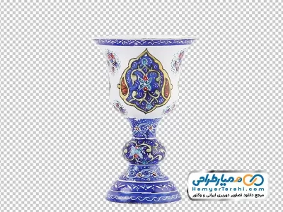 دانلود تصویر دوربری شمعدانی میناکاری شده