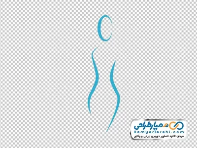 تصویر وکتوری خطوط به شکل بدن خانم با فرمت png