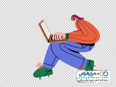 دانلود نقاشی وکتوری دختر با لپ تاپ