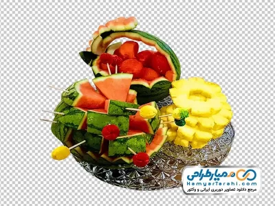 دانلود عکس با کیفیت هندوانه تزئین شده شب یلدا